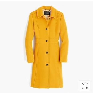 J Crew beautiful yellow wool blend Lady Day Coat